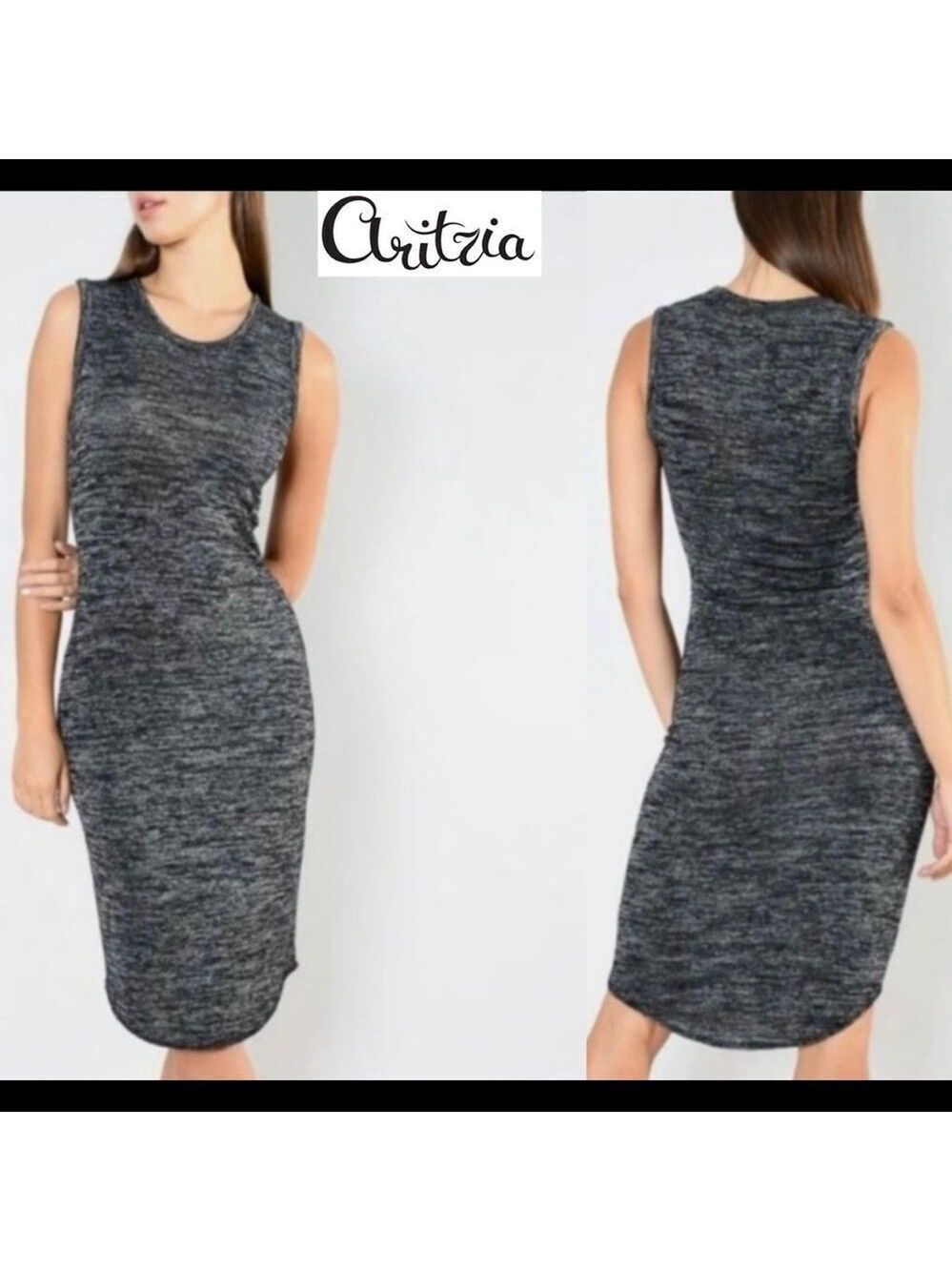 Aritzia Wilfred Bruni Dress Heather Black Sz S
